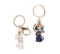 Amexo 2 Pezzi Portachiavi Sailor Moon Pentagram Gatto Luna Animato Blu E Bianco Donna