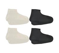 Amexo 4 Paia Copriscarpe Impermeabili, Riutilizzabile Copri Scarpe per Pioggia Silicone Copri Scarpe Antiscivolo Copriscarpe per Pioggia Adatto a Giornate di Pioggia Strade Fangose (L)