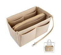 Amexo Feltro Organizer da Borsa Donne, 2 in 1 Interno Organizzatore Borsa con Borsa Staccabile e Portachiavi Organizer Borsa per Cosmetici per Donna (L)