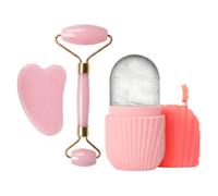 Amexo Ice Roller Viso - Rullo Massaggiatore Viso e Occhi per Gonfiore e Occhiaie, Strumento di Bellezza Rinfrescante per la Cura della Pelle, Sollievo Rapido e Riduzione dei Pori (Rosa)