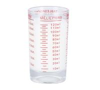 Amexo Misurino in Vetro Piccolo 4OZ/120ML, Misurino Graduato in Vetro per Vodka Cocktail Tequila, Resistente al Calore Bicchiere Dosatore con Bilancia per Cucina Bar (Rosso)