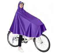 Amexo Poncho da Ciclismo Unisex Mantella Antipioggia per Bicicletta Riutilizzabile Poncho Pioggia con Cappuccio per Mountain Bike Bici Elettriche (IT, Testo, Taglia unica, Regular, Regular, Viola)