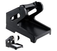 Amexo Porta Etichette Termiche per Rotoli e Adesivi Pieghevoli a Ventola, Supporto Universale per Etichette Pieghevole, Supporto per Etichette Termiche, Supporto per Etichette da Scrivania, Nero