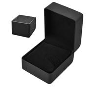 Amexo Scatola per Orologi Custodia per Orologio in Pelle PU Cassa per Orologio Singola Scatola Porta Orologi con Cuscino Rimovibile Porta Orologi da Viaggio Scatola Regalo per Uomo Donna (Nero)