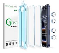 amFilm OneTouch Vetro Temperato Pellicola Protettiva per iPhone 17 Pro Max | Allineamento Automatico, Senza Bolle, Anti Graffio, con Pellicola Proteggi Obiettivo Fotocamera [2+4 Pezzi]