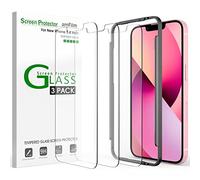 amFilm - Pellicola proteggi schermo in vetro compatibile con iPhone New Mini (display 5.4, 2021), in vetro temperato con vassoio di facile installazione