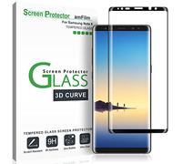 amFilm Pellicola Protettiva per Galaxy Note 8, Copertura Totale Vetro Temperato Protezione Schermo per Samsung Galaxy Note 8 (Nero)