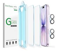 amFilm Pellicola Vetro Temperato per iPhone 17 6.3", OneTouch 2 Pezzi Proteggi Schermo con Proteggi Obiettivo Fotocamera, Custodia Compatibile