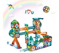 AMFUN 110 Pezzi Set Costruzioni Magnetiche per Bambini, Blocchi di costruzione magnetici di lusso, Giocattoli STEM educativi per bambini 3D per 3+ Anni ragazzi e ragazze Regalo