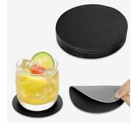 AMFUN 15 Pezzi Sottobicchieri in Pelle Rotonda, Sottobicchieri Set per Bevande, Rotondi Antiscivolo Sottobicchiere per Birra Bottiglie, Tazze da Tè, Tazza da Caffè