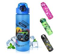 AMFUN Borraccia, 700ML Bottiglia Acqua con Cannuccia, Senza BPA, Prova di Perdita, Ideale per Scuola, Sport e Viaggi, Regalo per Studenti, Blu