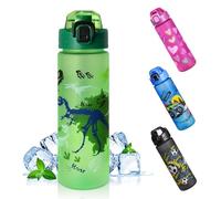 AMFUN Borraccia, 700ML Bottiglia Acqua con Cannuccia, Senza BPA, Prova di Perdita, Ideale per Scuola, Sport e Viaggi, Regalo per Studenti, Verde