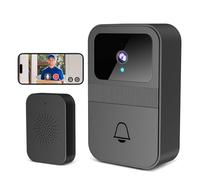AMFUN Campanello Videocitofono, Campanelli Wireless, 1080p Video Spioncino Senza Fili, 2.4GHz WiFi Campanello Digitale, Comunicazione Bidirezionale, Rilevamento del Movimento PIR