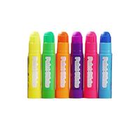 AMFUN Confezione da 6 bastoncini di vernice lavabili a tempera, asciugatura rapida, non sporca, atossici, colori assortiti, Twist Up & Down, facili da usare e pulire, penne per bambini