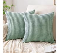 AMFUN Copricuscini in Velluto, 2 Pezzi Federe Cuscini 40x40cm, Velluto Copricuscini con la Cerniera Invisibile, Decorativi Federa per Cucina Sedia Soggiorno Camera da Letto