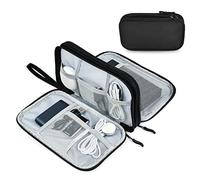 AMFUN Custodia per Hard Disk, Custodia Hard Disk Esterno 2.5", Antiurto Rigida Cover Case, Borsa SSD HDD, Portatile Disco Esterno Protettiva con Scomparti Interni- Nero