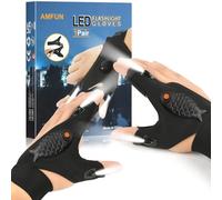 AMFUN Guanti con Luce LED, Guanto Torcia A LED, Guanti con Luce LED Gadget Utili, Festa del Papa Idee Regalo, Idee Regalo Natale Uomo
