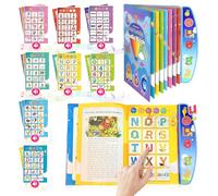 AMFUN Libro Interattivo Sonoro, Alfabeto e Numero, 3-5 Anni, Blu