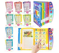 AMFUN Libro Interattivo Sonoro, Libro per l'Infanzia con ABC Sonoro in Inglese, Libro Educativo Ed Interattivo per Bambini 3-5 Anni (Rosa)