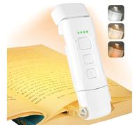 AMFUN Luce per Lettura Libri a Letto, Ricaricabile USB Luce da Lettura per Libro, Lampada da Lettura a LED Portatile con Clip, 3 Colori e 5 Luminosità Regolabili, per Amanti dei Libri