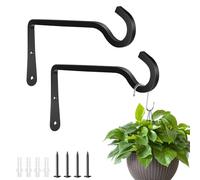 AMFUN Parete Staffa per Pianta, 2 Pz Ganci da Parete per Piante, Staffa per Piante Sospese con Viti per Appendere Fioriere, Piante, Lanterne, Campanelli a Vento