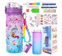 AMFUN Regalo Bambina 4 5 6 7 8 9 10 Anni, DIY Diamond Painting Kit Lavoretti Creativi, 600ml Unicorno Borraccia Giochi per Bambini, Idee Regalo Compleanno