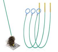 AMFUN Sturalavandino a Sonda, 3 Pezzi Stura Lavandini e Scarichi, Spirale per Pulizia Tubi Riutilizzabile da 130 cm, per Cucine Vasche Bagno Servizi Igienici Fognature