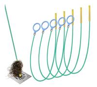 AMFUN Sturalavandino a Sonda, 5 Pezzi Stura Lavandini e Scarichi, Spirale per Pulizia Tubi Riutilizzabile da 90 cm, per Cucine Vasche Bagno Servizi Igienici Fognature