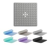 AMFUN Tappeto Doccia Antiscivolo 53x53cm, Tappetino Doccia Antiscivolo, Tappetino da Bagno Quadrato, Tappetino da Bagno Resistente Alla Muffa con Ventose per Vasche da Bagno, Pavimenti del Bagno