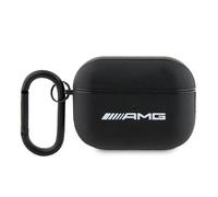AMG AMAP2SLWK Custodia per AirPods Pro 2 Cover Nero Pelle White Logo