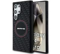 AMG AMHMS24L23SMRK Custodia per S24 Ultra S928 Custodia Rigida Nera in Silicone Modello Carbonio