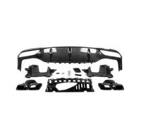 AMG E63 Carbon Style Diffusore posteriore Labbro con terminali di scarico Punta di scarico compatibile for Benz Classe E W213 2016-2020 con AMG-Line