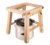 AMGBYMGB Sedile a vapore in legno con quattro gambe, WC tridimensionale, sedia a vapore Yoni, sedile per comodino, sgabello da doccia antiscivolo, sedia a vapore V Steam at Hom Eattach, altezza 40 cm