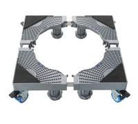 AMGSH Mini supporto per frigorifero regolabile, base per lavatrice, supporto a rulli 4 × 2 ruote girevoli in gomma da 4 piedi, base mobile per lavatrice, asciugatrice e frigorifero (grigio)