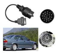 AMHTDOL Adattatore OBD1 a OBD2 per BMW 20 pin OBD2, adatto per veicoli BMW E31 E32 E34 E36 E39 E38 E53 X 5 Z3 20 pin cavo diagnostico, funziona con strumento di scansione OBD2/lettore di codici OBD 1