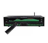 Amhuui Equalizzatore Digitale a 31 Bande, Equalizzatore Grafico, Doppia Sintonizzazione Indipendente a 10 Bande, 4 Uscite Audio RCA, Interfaccia Ottica/coassiale, Ideale per Studi di Registrazione
