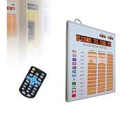 Amhuui Orologio con Display del Tasso di Cambio Valuta con Schermo LED, Display del Tasso di Interesse Bancario, Display del Prezzo di Cambio Valuta, per Banche E Istituzioni Finanziarie