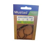 Ami circolari in nichel nero con anello e punta UltraPoint Mustad Demon Circle Ringed 39951NP-BN 10/0 | Blister da 3 unità | Pesca in mare, surfcasting, barca e grandi pesci