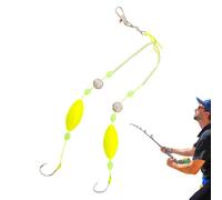 Ami da a doppia piegatura | Forte 2 punti esca per alla deriva | Ganci circolari affilati resistenti alla corrosione con punto di inversione | Ideale per pesce gatto, basso in