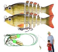 Ami Da Artificiali Per Persico,Esche Artificiali Natanti Segmentate da 2 Pezzi - Esche con Ami - Per Uomini di Luccio Crappie Salmone Pesce Gatto in Acqua e Salata all'Aperto