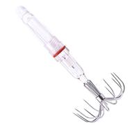 Ami da Esche Luminose da Pesca, 1 Pezzi Ganci di Esca Luci per Polpi in Acciaio ad Alto Tenore di Carbonio, Gancio Spinato Amo LED Artificiali per Acqua Dolce e Salata