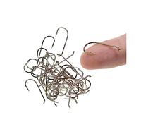 ami da pesca, 50 pezzi di amo secco con gambo lungo e occhiello rivolto verso il basso, da pesca for trote in acciaio al carbonio affilato, filo standard n. 8-n. 22(50pcs Size 8)