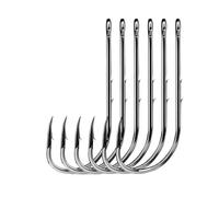 Ami da pesca 9KM Baitholder con ardiglione marino, gambo lungo, amo a becco, porta esche vive, vermi, accessori for acqua salata(Size-5 Gap-7mm,50 Pcs)