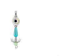 Ami da pesca a forma di ombrello a forma di ombrello, con luci a LED, per polpi, senza ardiglione, perline che si illuminano al buio, lunghezza 8 cm, peso 5 g, struttura in metallo e plastica, per