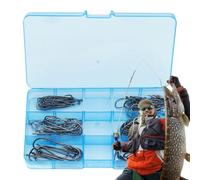 Ami da pesca | Ami da pesca per pesce gatto | Confezione da 100 esche spinate per esche da salmone in kayak barca banca leader legatura mosca