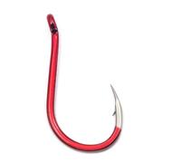Ami da pesca con ardiglione rosso e girelle, ami in mare extra spessi for la su roccia for grandi carpe erbivore(6# [46 hooks])