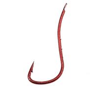 Ami da pesca con doppio ardiglione marrone-rossastro, 100 pezzi di ami a gambo lungo for pesci in branco e orate nere(12# 100 pcs)