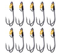 Ami da Pesca Doppi, 10 Pezzi Ganci Doppio da Pesca, Amo per Gamberetti Vivi in Acciaio ad Alto Carbonio, Riutilizzabili per Catturare Pesci Che Amano Mangiare Gamberetti