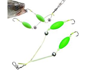 Ami da Pesca Doppio assortimento di assemblaggi automatici multistrato | Ami Fendus per la Pesca Adatto per Trota, Bar, Pesce Gatto e Pesca