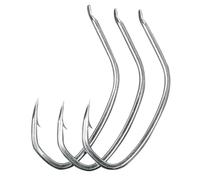 Ami da pesca for spigole, ami for gamberetti vivi stagnati in acciaio inossidabile for acqua dolce e, denti triangolari con ardiglione(#17 (30 hooks))